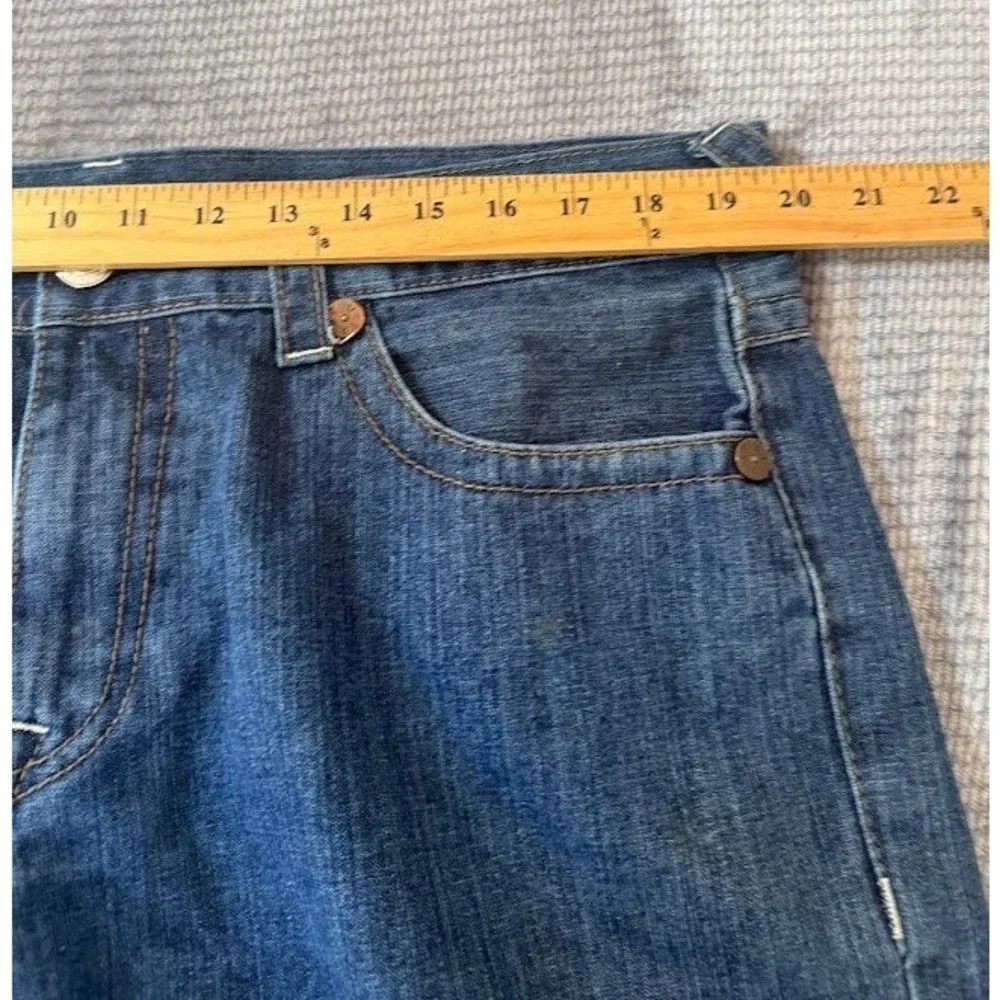 True Religion Ricky Mens Straight Leg Jeans Blue Denim Flap Pocketed Size 40X32.